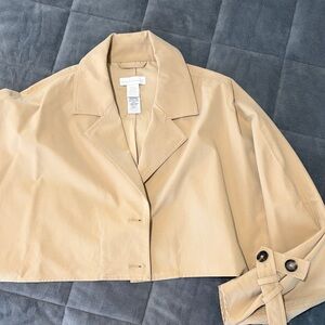 House of Harlow 1960 Cropped Tan Trench Coat
